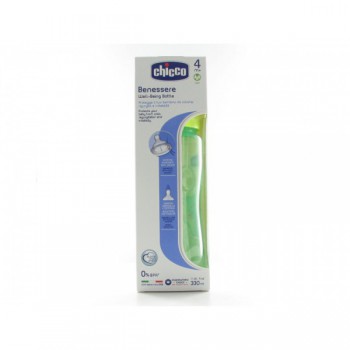 BIBERON T SILICONA CHICCO FLUJO RPIDO 4M 330ML VERDE