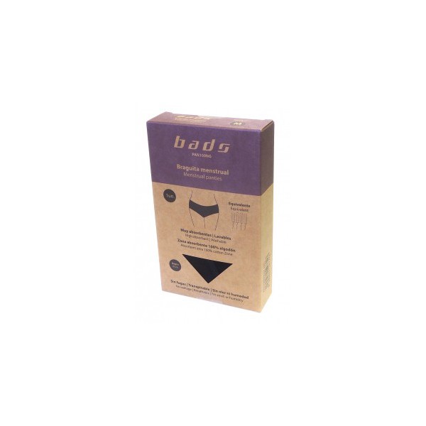 Braguita menstrual negra TM con costura