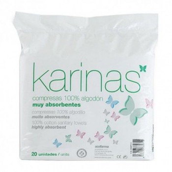 COMPRESAS KARINAS ALGODON 20 U