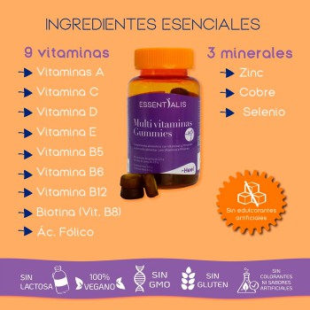 ESSENTIALIS MULTI VITAMINAS GUMMIES 60C HEEL