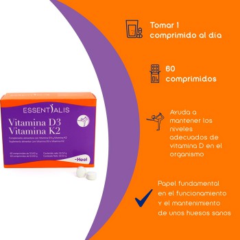 Essentialis Vitamina D3 + K2 60 comprimidos Heel
