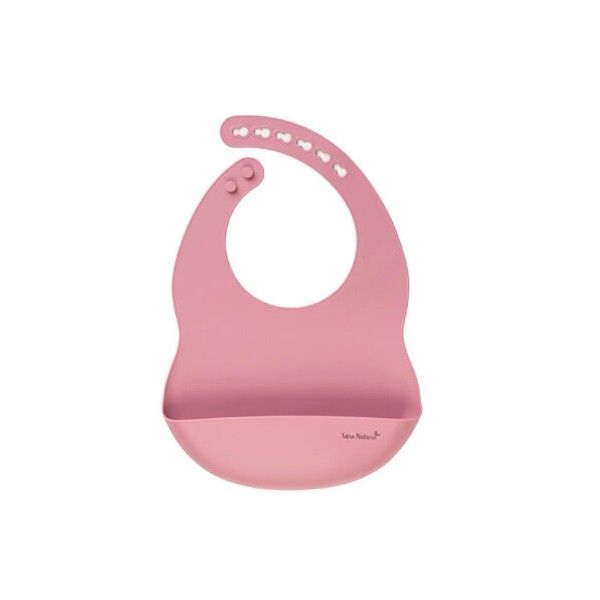 Babero silicona nordic rosa saro
