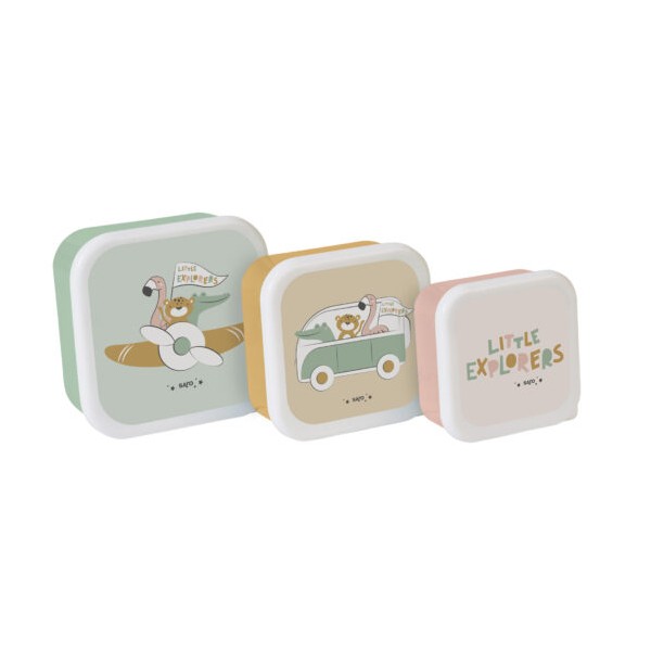 Set de 3 cajitas almuerzo SARO