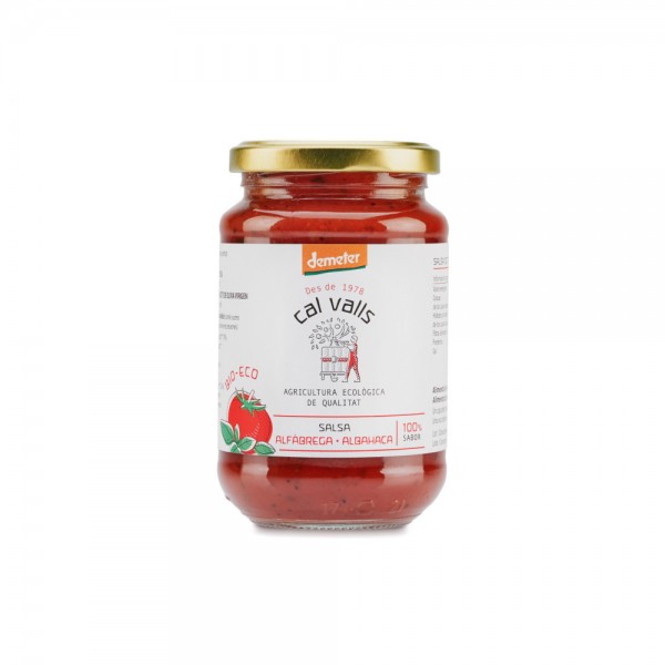 SALSA TOMATE ALBAHACA ECO 350G CAL VALLS